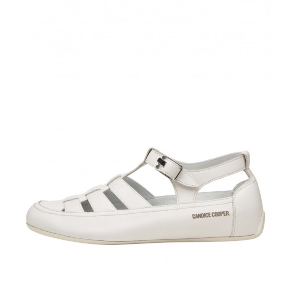 NWT Candice Cooper ROCK T-BAR - Leather sandals - Ice White